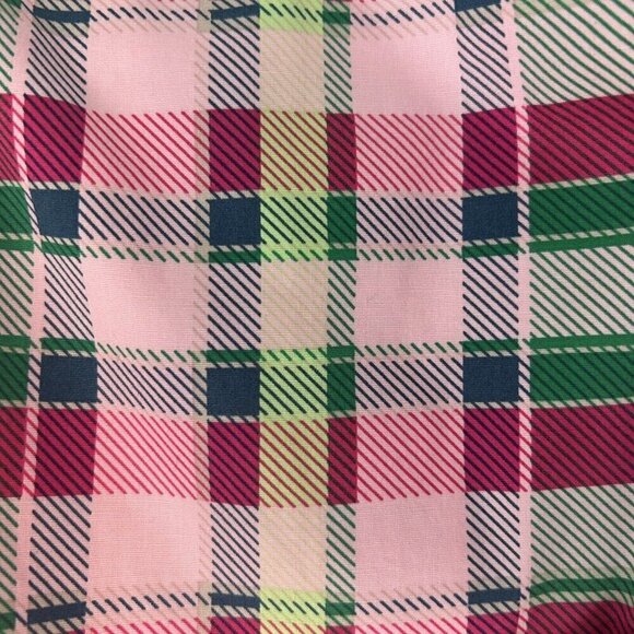 Torrid Mini Poplin Tiered Ruffle Strap Dress Plaid Pink Green NWT Plus 1X 14-16 - Picture 11 of 11